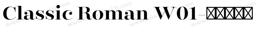 Classic Roman W01字体转换